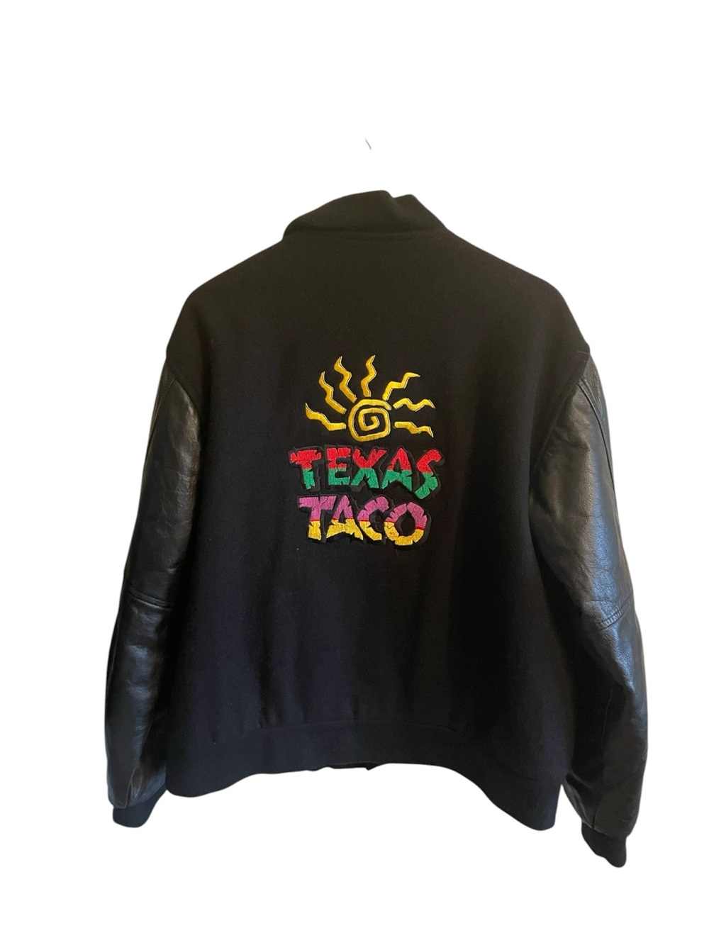 I3- Black Texas Taco Embroidered Jacket - Game Sportswear Large LG L